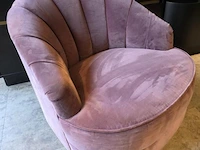 Casa padrino draaifauteuil met mat goudkleurig onderstel - afbeelding 3 van  4