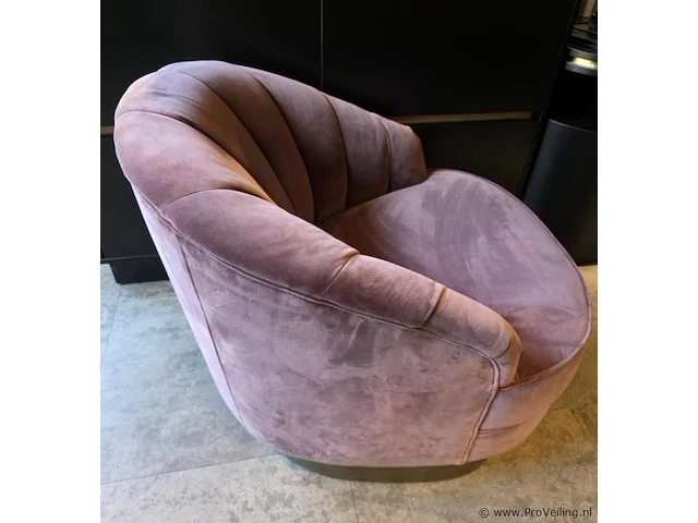 Casa padrino draaifauteuil met mat goudkleurig onderstel - afbeelding 4 van  4