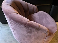 Casa padrino draaifauteuil met mat goudkleurig onderstel - afbeelding 4 van  4