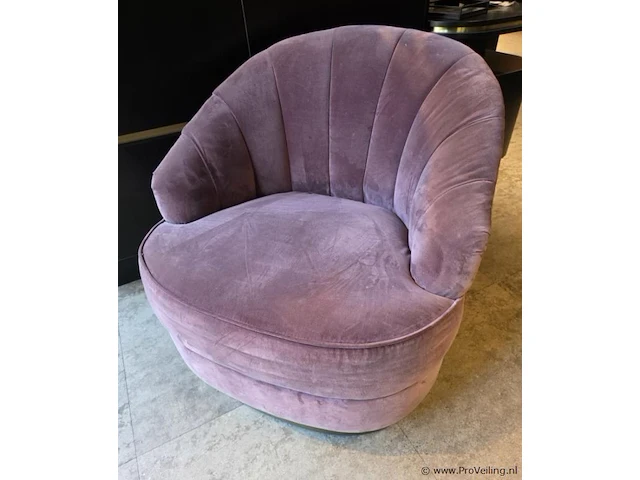 Casa padrino draaifauteuil met mat goudkleurig onderstel; - afbeelding 1 van  4