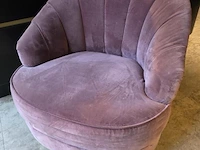 Casa padrino draaifauteuil met mat goudkleurig onderstel;
