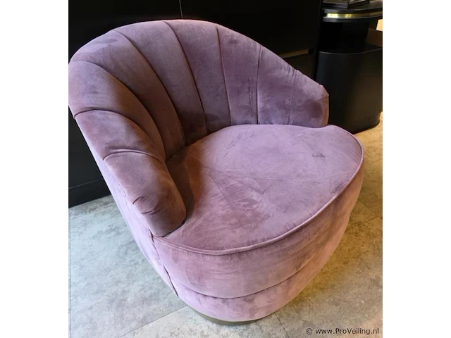 Casa padrino draaifauteuil met mat goudkleurig onderstel; - afbeelding 2 van  4