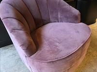 Casa padrino draaifauteuil met mat goudkleurig onderstel; - afbeelding 2 van  4