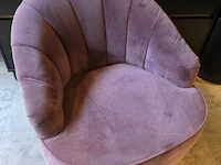 Casa padrino draaifauteuil met mat goudkleurig onderstel; - afbeelding 3 van  4