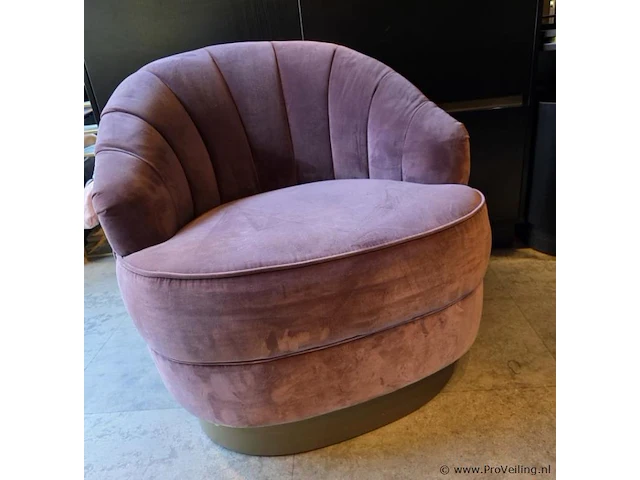 Casa padrino draaifauteuil met mat goudkleurig onderstel; - afbeelding 4 van  4