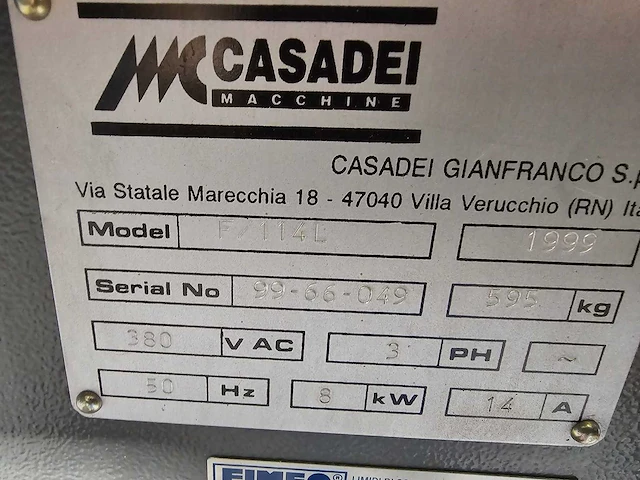 Casadei f114 freesmachine met aanvoerapparaat - afbeelding 4 van  12