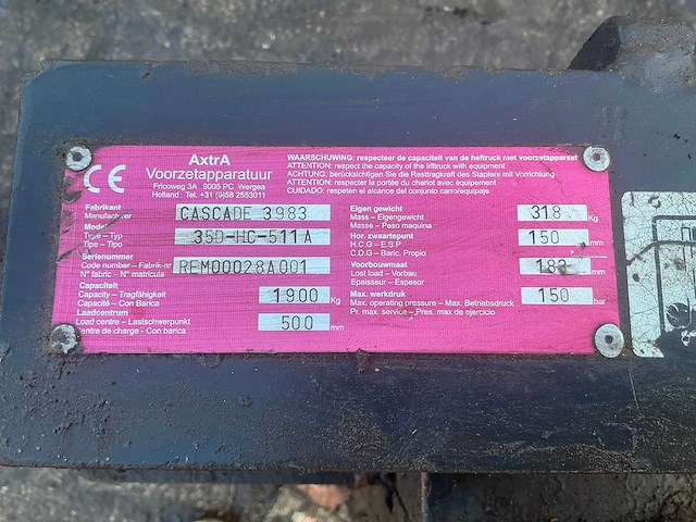 Cascade 3983 35d-hc-511a vorkenbord - afbeelding 6 van  8