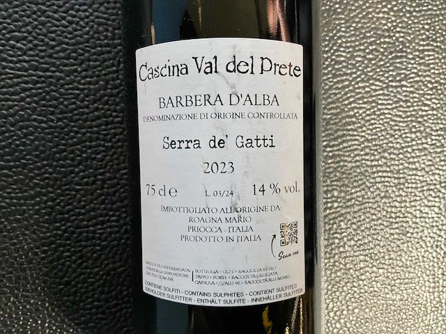 Cascina val del prete barbera rode wijn 2023 (3x) - afbeelding 3 van  3