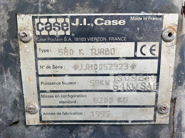 Case - 1995 - 580 sk turbo - graaflaadmachine - afbeelding 49 van  49