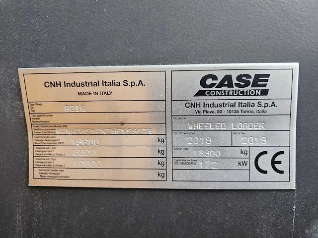 Case - 2019 - 821g - shovel 4x4 - afbeelding 17 van  24
