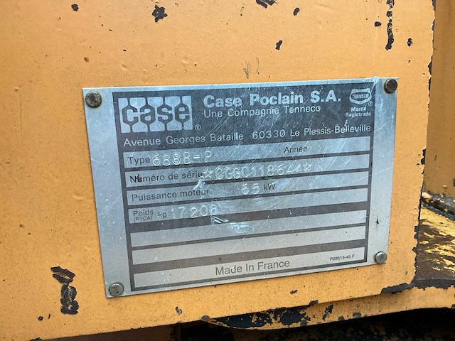 Case 688b-p banden graafmachine - afbeelding 35 van  40