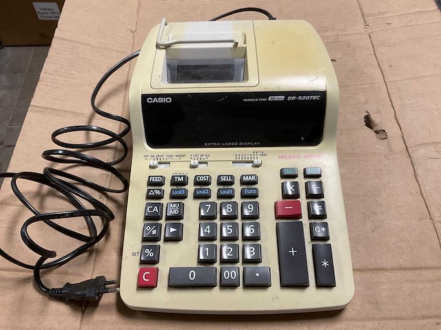 Casio dr-520tec rekenmachine (2x) - afbeelding 3 van  5