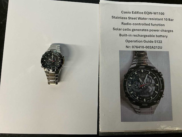 Casio edifici eqw-w1100 polshorloge - afbeelding 2 van  6