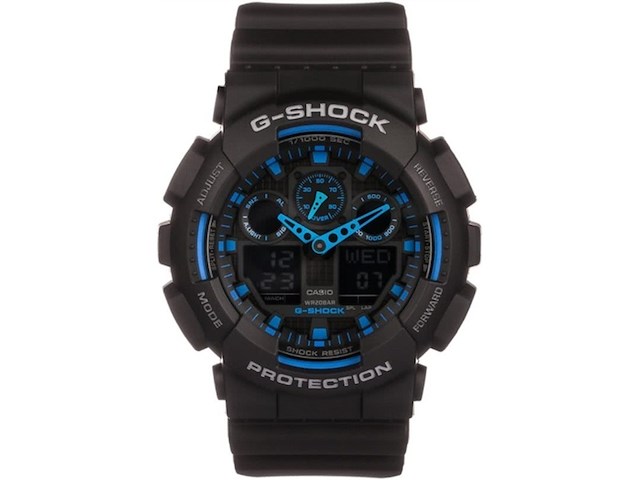 Casio g-shock ga-100-1a2er horloge kunststof zwart - afbeelding 1 van  4