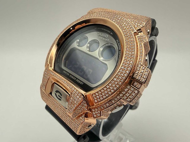 Casio g-shock "iced" | natural diamonds | black - afbeelding 6 van  8