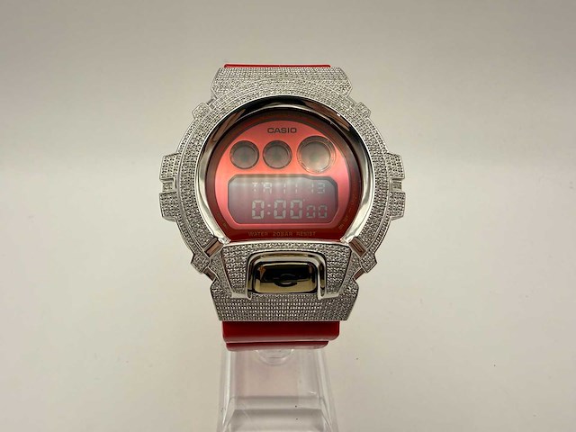 Casio g-shock "iced" | natural diamonds | red - afbeelding 1 van  8