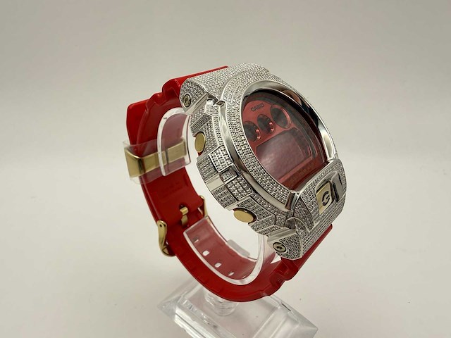 Casio g-shock "iced" | natural diamonds | red - afbeelding 2 van  8