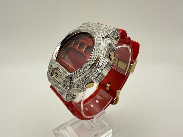Casio g-shock "iced" | natural diamonds | red - afbeelding 3 van  8
