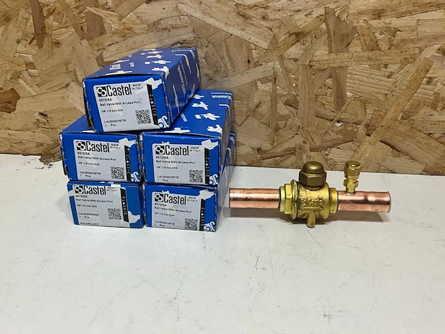 Castel 6570/5a kogelafsluiter - 5/8 + schraderventiel 45b (5x) - afbeelding 2 van  6