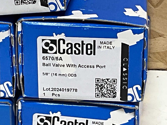 Castel 6570/5a kogelafsluiter - 5/8 + schraderventiel 45b (5x) - afbeelding 6 van  6