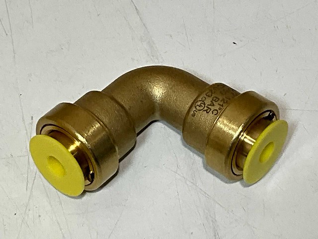 Castel bochtkoppeling 90° pushfitting rapid-o 1/2"x1/2" (40x) - afbeelding 1 van  7