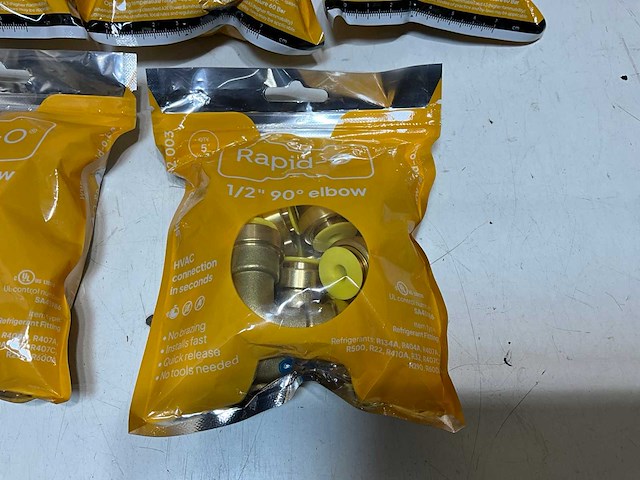 Castel bochtkoppeling 90° pushfitting rapid-o 1/2"x1/2" (40x) - afbeelding 5 van  7