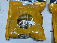 Castel bochtkoppeling 90° pushfitting rapid-o 1/2"x1/2" (40x) - afbeelding 6 van  7