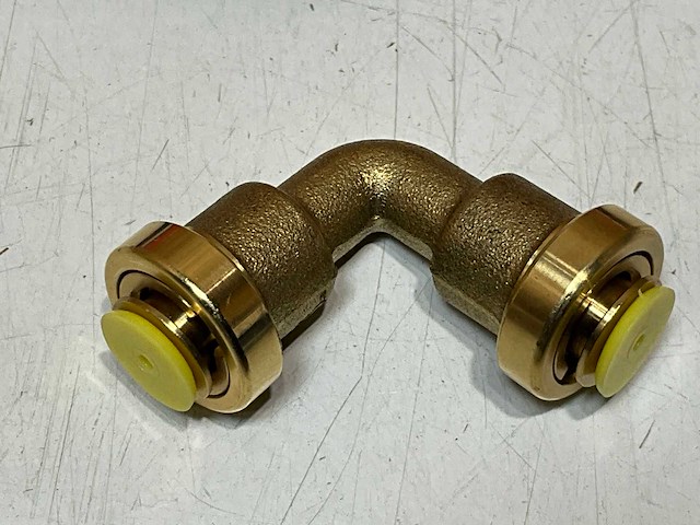 Castel bochtkoppeling 90° pushfitting rapid-o 1/4"x1/4" (60x) - afbeelding 1 van  5