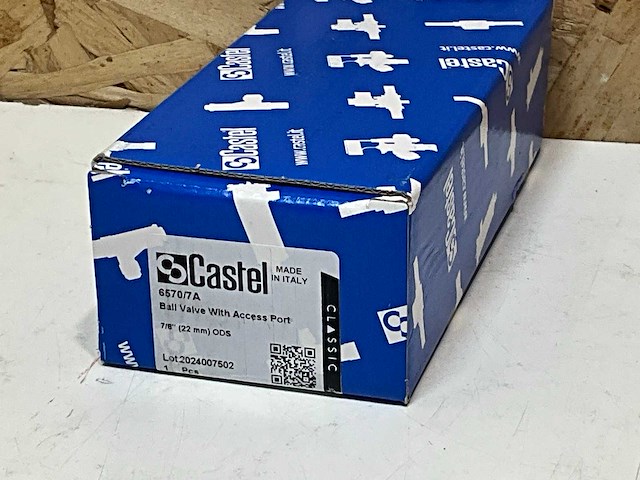 Castel kogelafsluiter 6570/7a + schraderventiel 45bar hfc, (h)cfc (4x) - afbeelding 6 van  8