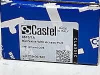Castel kogelafsluiter 6570/7a + schraderventiel 45bar hfc, (h)cfc (4x) - afbeelding 8 van  8