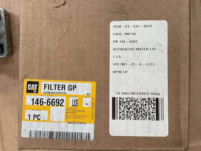 Cat 146-6692 fuel / water seperator - afbeelding 4 van  4