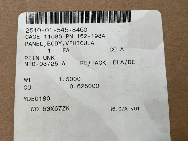Cat 162-1984 vehicular panel body (2x) - afbeelding 5 van  6