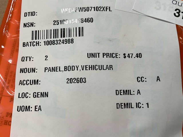 Cat 162-1984 vehicular panel body (2x) - afbeelding 6 van  6