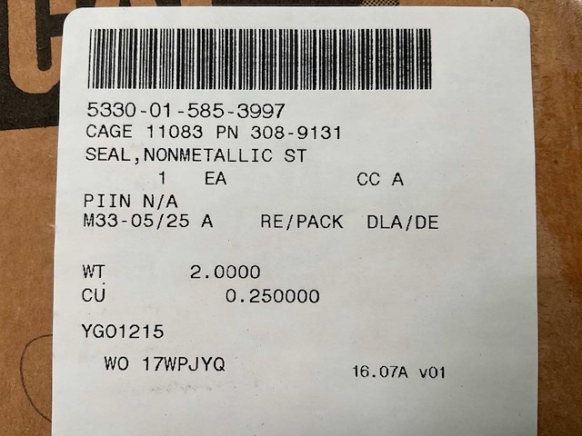 Cat 308-9131 nonmetallic seal strip (2x) - afbeelding 2 van  3