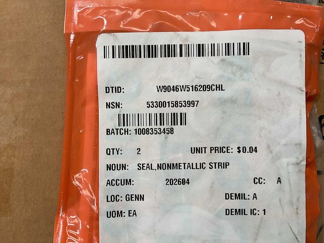 Cat 308-9131 nonmetallic seal strip (2x) - afbeelding 3 van  3