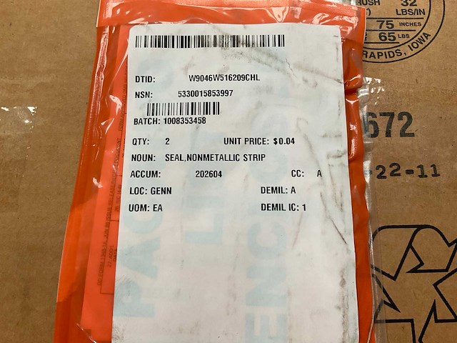 Cat 308-9131 nonmetallic strip seal (2x) - afbeelding 3 van  3