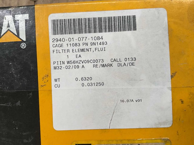 Cat 9n-1493 fluid filter element (3x) - afbeelding 4 van  5