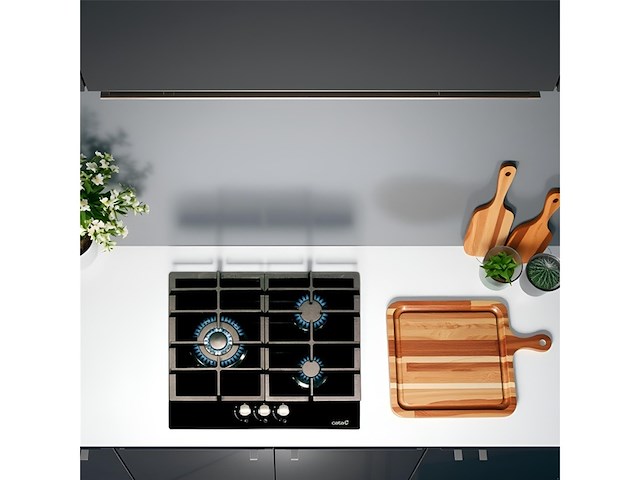 Cata lcib6021bk gaskookplaat 60 cm - afbeelding 2 van  4