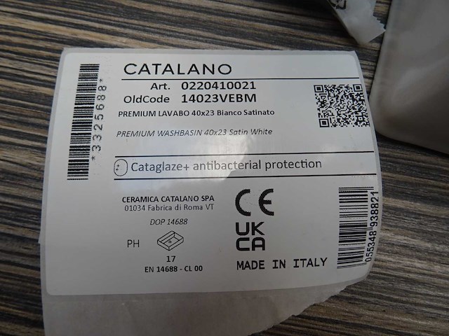 Catalano - premium lavabo 40x23 bianco satinato - 14023vebm - fontein - afbeelding 2 van  2