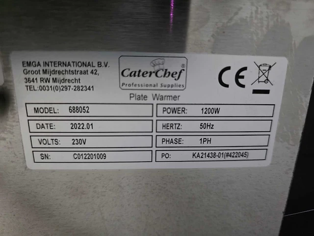 Caterchef - 588052 - bj 2022 rvs borden warmhoudkast - afbeelding 6 van  6