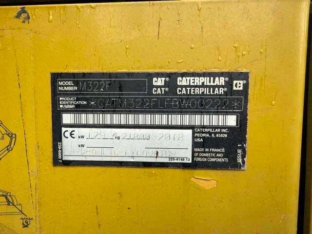 Caterpillar - 2018 - m322f - banden graafmachine - afbeelding 14 van  30