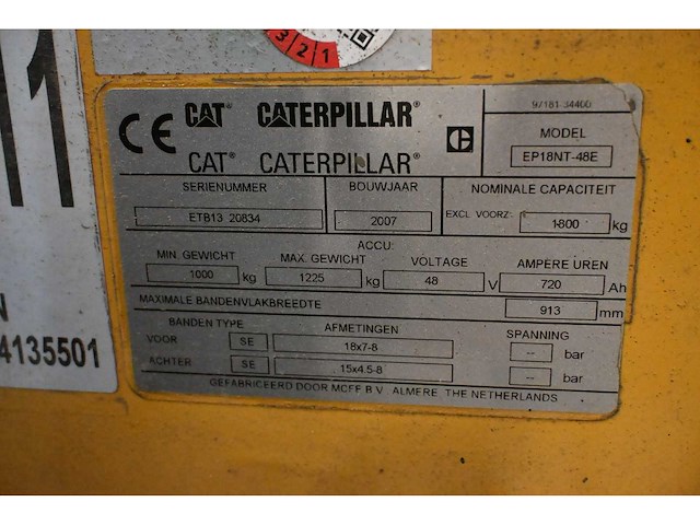 Caterpillar - ep18nt - vorkheftruck - afbeelding 12 van  19