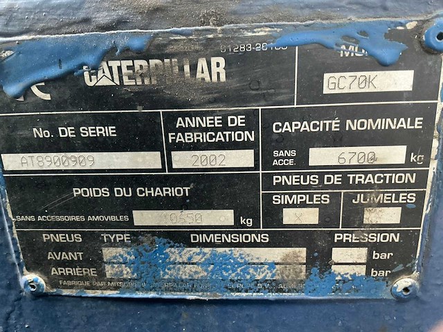 Caterpillar - gc70k - heftrucks - 2002 - afbeelding 4 van  9