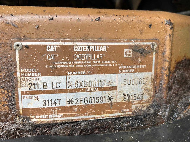 Caterpillar 211b lc rupsgraafmachine - afbeelding 12 van  13
