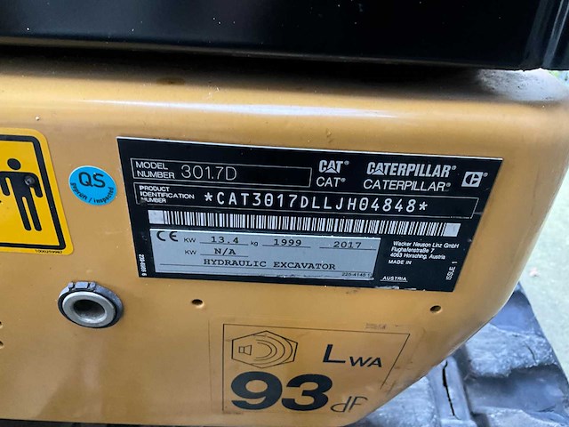 Caterpillar 301.7d - minigraafmachine - afbeelding 10 van  18