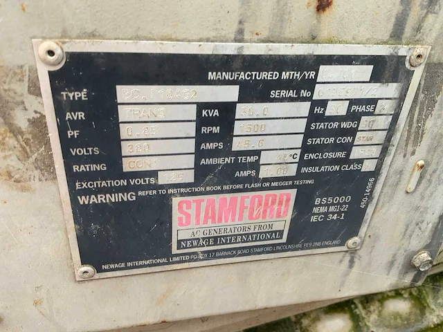 Caterpillar d343 dieselmotor met 30 kva generator - afbeelding 9 van  13