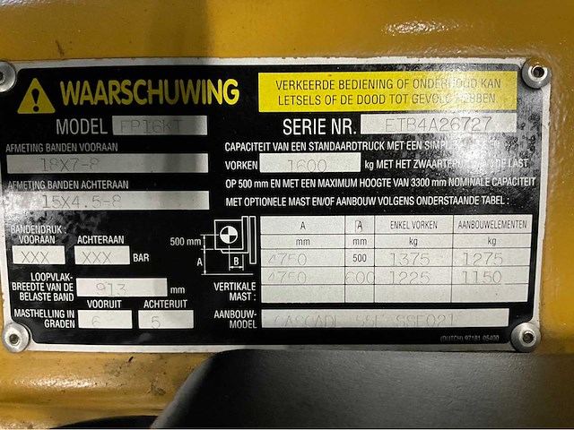 Caterpillar ep16kt - vorkheftruck triplex - freelift - sidesift - acculader - 4502 uur - afbeelding 6 van  18