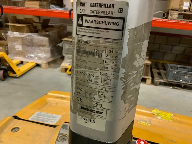 Caterpillar npv20n2 elektrische palletwagen - afbeelding 5 van  7