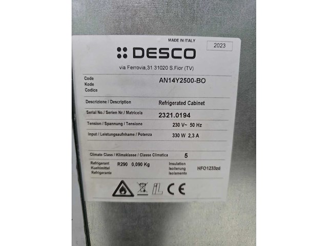 Catertech - an14y2500-bo-dubbeldeurs mobiele rvs koeling - afbeelding 3 van  11