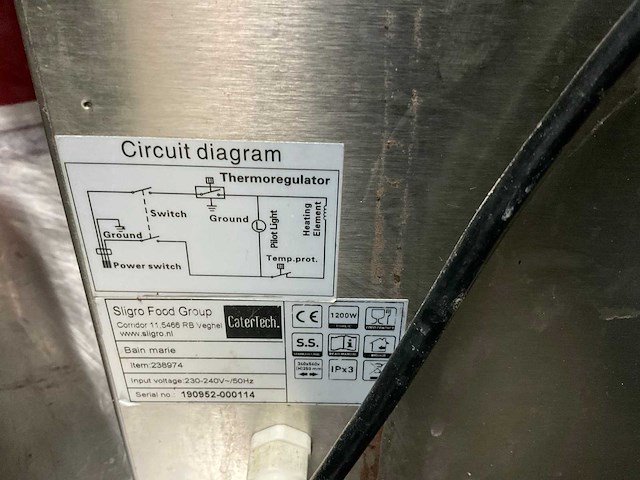 Catertech bain marie au-bain-marie (2x) - afbeelding 4 van  4